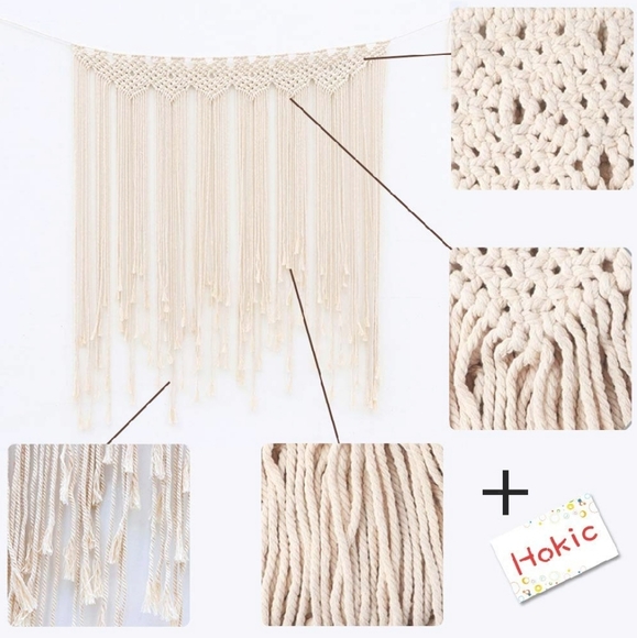 Macrame Wall Art Hanging Boho Decor LARGE Ivory - Picture 5 of 9